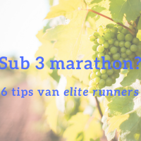 Sub 3 marathon? 6 tips!