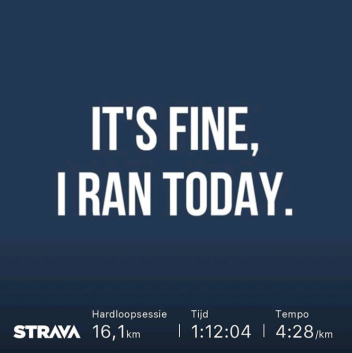 I ran today